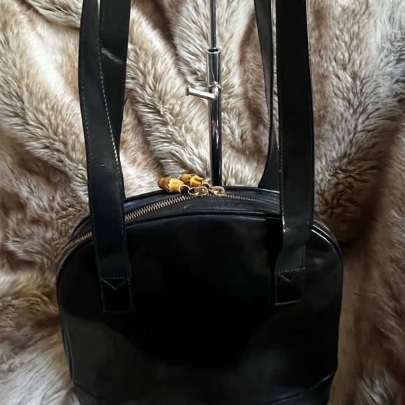 Gucci Vintage Patent Bamboo Shoulder Bag - Picture 5 of 13